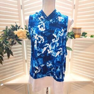 SPEEDO BLUE MARBLE HOODED PULLOVER SIZE LG